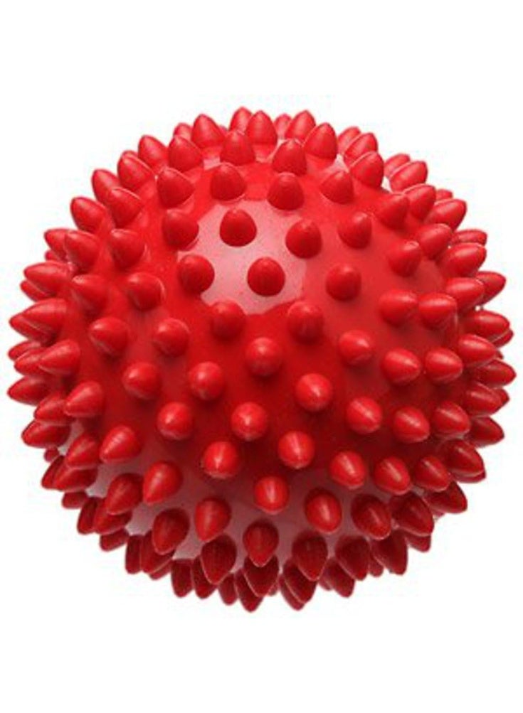 كرة تدليك عالية الكثافة بالشوك، لون أحمر